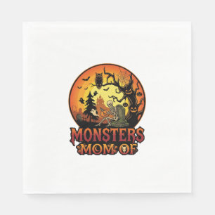 Serviette En Papier La maman des monstres Halloween squelette citrouil