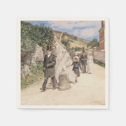 Serviette En Papier La Marche Nuptiale par Robinson, Jeunes Mariés de (Devant)