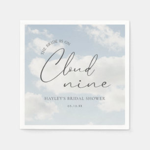 Serviette En Papier La Mariée Est Sur Cloud Neuf Fête des mariées