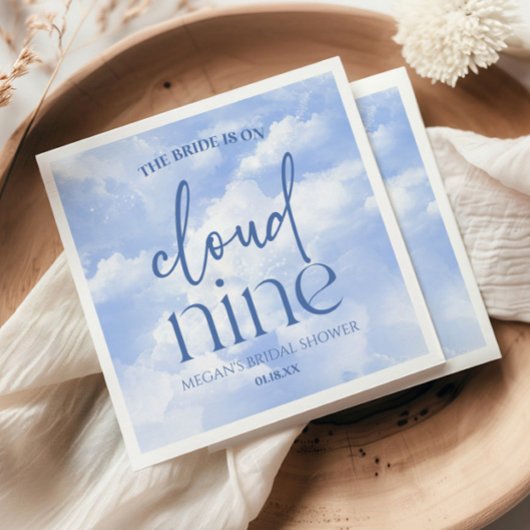 Serviette En Papier La mariée est sur un nuage neuf douche de mariage