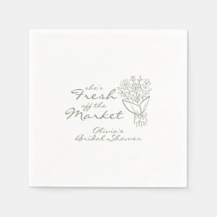 Serviette En Papier La mariée fraîchement débarquée de la fête nuptial