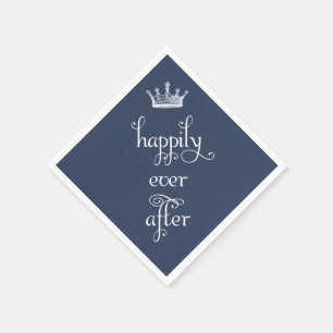 Serviette En Papier La marine couronnent heureusement pour toujours