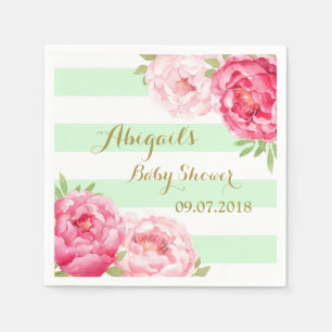 Serviette En Papier La menthe barre les serviettes roses de baby