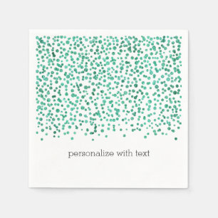 Serviette En Papier La menthe brillent des confettis