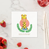Serviette En Papier La mignonne Giraffe (En situation)