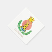 Serviette En Papier La mignonne Giraffe (Coin)