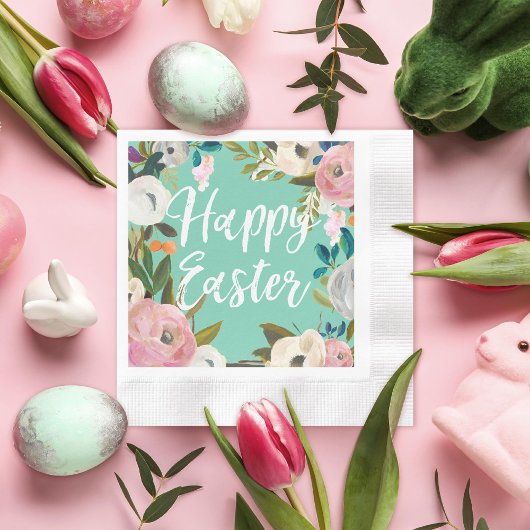 Serviette En Papier La Monnaie de Printemps Joyeux Pâques