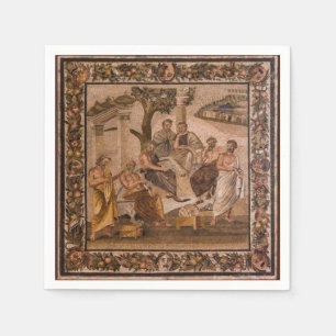 Serviette En Papier La mosaïque de l'Académie de Platon