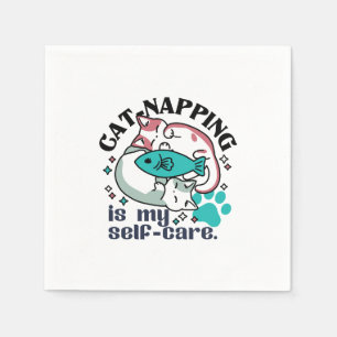 Serviette En Papier La Nappage De Chats Est Mon Soin Personnel : Chats