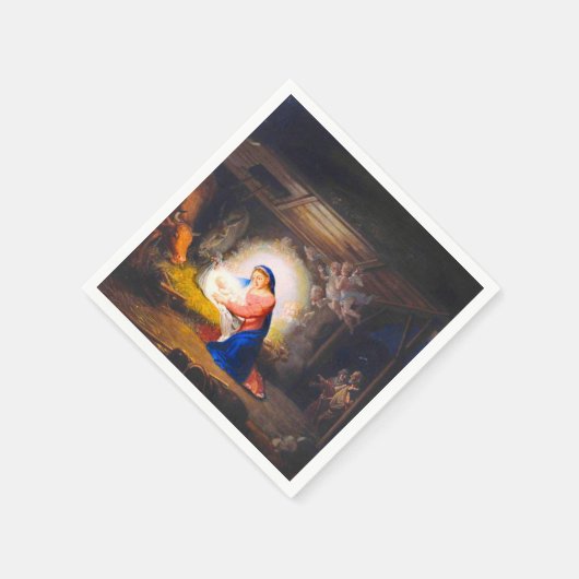 Serviette En Papier La Nativité du Christ (Coin)