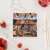 Serviette En Papier La Nativité Mystique, tableau de Botticelli (En situation)