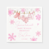 Serviette En Papier La neige en amour Flammes de neige baby shower mon (Devant)