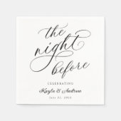 Serviette En Papier La Nuit Avant La Répétition Mariage (Devant)