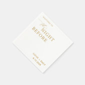 Serviette En Papier La Nuit Avant Le Dîner De La Répétition (Coin)