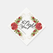 Serviette En Papier La Nuit Avant Le Dîner De La Répétition (Coin)