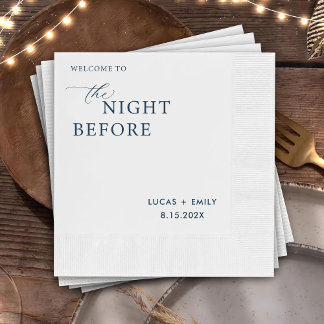 Serviette En Papier La Nuit Avant Le Dîner De La Répétition