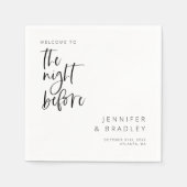 Serviette En Papier La Nuit Avant Le Dîner De La Répétition (Devant)