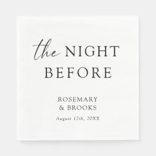 Serviette En Papier La Nuit Avant Le Dîner De La Répétition Mariage