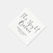 Serviette En Papier La Nuit Avant Le Dîner De La Répétition Mariage (Coin)