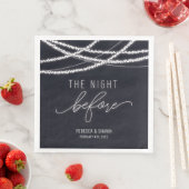 Serviette En Papier La Nuit Avant Le Dîner De La Répétition Mariage Pa (En situation)