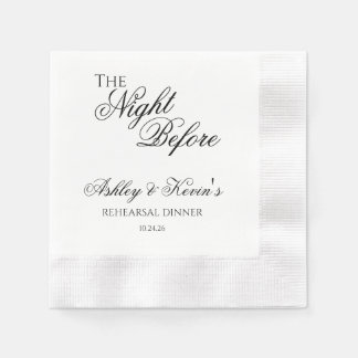 Serviette En Papier La Nuit Avant le Dîner de Répétition