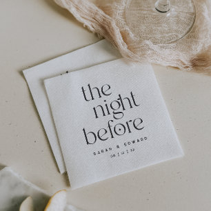 Serviette En Papier La Nuit Avant Le Dîner De Répétition Minimaliste