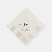 Serviette En Papier La Nuit Avant Le Dîner De Répétition Moderne Éléga (Coin)