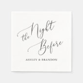 Serviette En Papier La Nuit Avant Le Dîner Rustique (Devant)