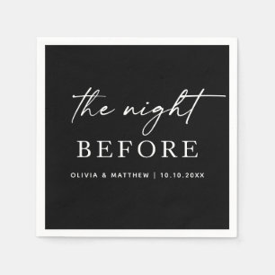 Serviette En Papier La Nuit Avant le Mariage   Dîner de Répétition Noi