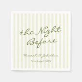 Serviette En Papier La Nuit Avant le mariage vert (Devant)