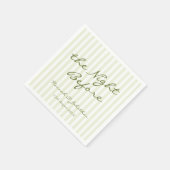 Serviette En Papier La Nuit Avant le mariage vert (Coin)