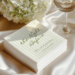 Serviette En Papier La Nuit Avant le mariage vert