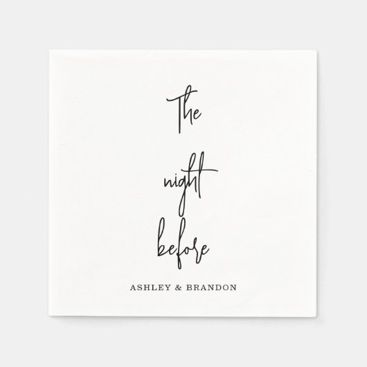 Serviette En Papier La Nuit Avant Les Serviettes (Devant)