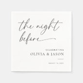 Serviette En Papier La Nuit Avant Les Serviettes, Dîner De Répétition (Devant)