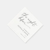 Serviette En Papier La Nuit Avant Les Serviettes, Dîner De Répétition (Coin)