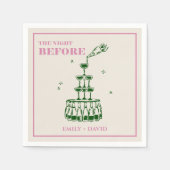 Serviette En Papier La nuit avant les serviettes Mariages (Devant)