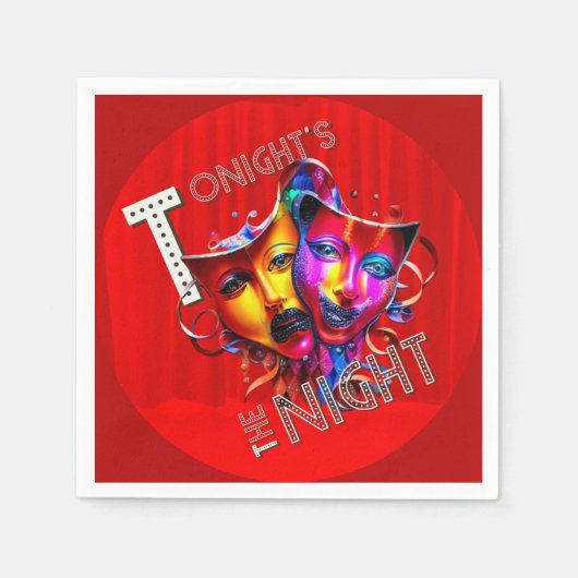 Serviette En Papier La nuit de ce soir (Rideau rouge) (Devant)