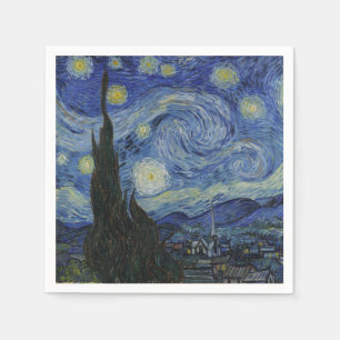 Serviette En Papier La Nuit étoilée, peinture à l'huile, Vincent Van G