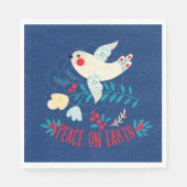 Serviette En Papier La Paix Sur Terre (Devant)