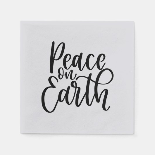 Serviette En Papier La paix sur Terre Noël (Devant)
