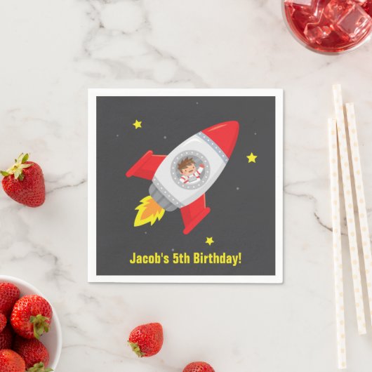 Serviette En Papier La partie de l'espace de bateau de Rocket (En situation)