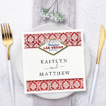 Serviette En Papier La Parties scintillant Damask Las Vegas Mariage Co<br><div class="desc">Celebrate dans style with these moderne et trendy wedding napkins. Easily personalize the design to make these napkins totally unique for your special day.</div>