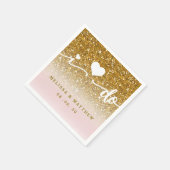 Serviette En Papier La Parties scintillant d'or de filles Sparkle Pink (Coin)