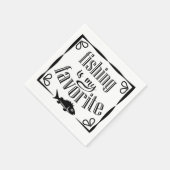 Serviette En Papier La pêche est ma citation préférée (Coin)