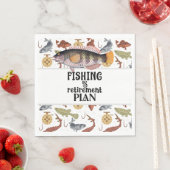 Serviette En Papier La pêche est mon plan de retraite (En situation)