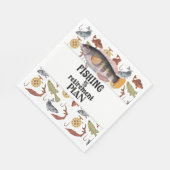 Serviette En Papier La pêche est mon plan de retraite (Coin)