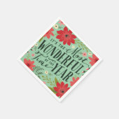 Serviette En Papier La période la plus merveilleuse de l'année Fête Fl (Coin)