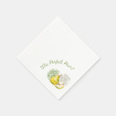 Serviette En Papier La Perle Parfaite Florale Verte (Coin)