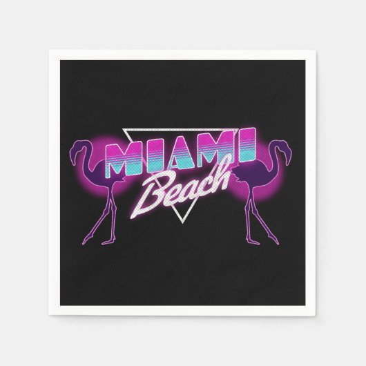 Serviette En Papier La plage de Miami (Devant)