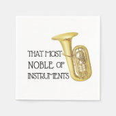 Serviette En Papier La plus noble des instruments - Tuba Napkins (Devant)